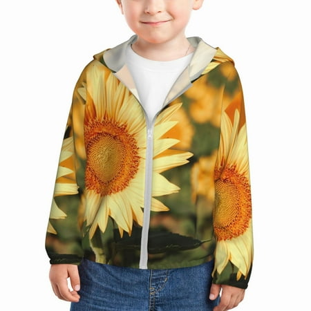 Vsdgher Golden Sunflower In Field Kids Sun Protection Hoodie with Zip Rash Guard Tops Children s Long Sleeve Sun Protection Clothing - 2 Years
Vsdgher Golden Sunflower In Field Kids Sun Protection Hoodie with Zip Rash Guard Tops Children s Long Sleeve Sun Protection Clothing - 2 Years