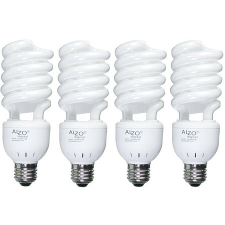 ALZO 27W Full Spectrum CFL Light Bulb 5500K 1300 Lumens 120V Pack of 4