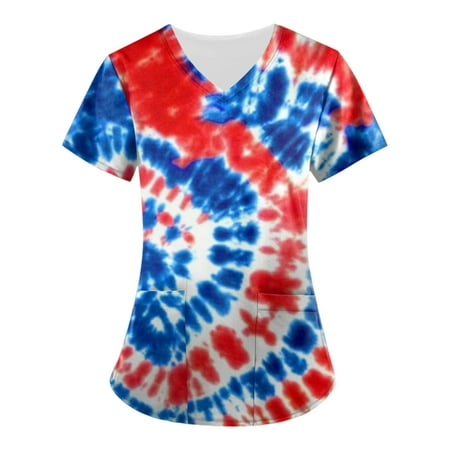 Sksloeg Women s Scrubs American Flag Print Scrub Nurse Top Shirts Short Sleeve Working Tops Workwear Comfy Shirt Blouses Clothing Red M
Sksloeg Women s Scrubs American Flag Print Scrub Nurse Top Shirts Short Sleeve Working Tops Workwear Comfy Shirt Blouses Clothing Red M
