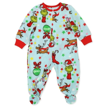 

Dr. Seuss The Grinch Characters Infant Toddler Footed Blanket Sleeper Pajamas K254213GE