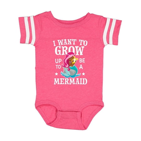 Inktastic I Want To Grow Up To Be A Mermaid Gift Baby Girl Bodysuit