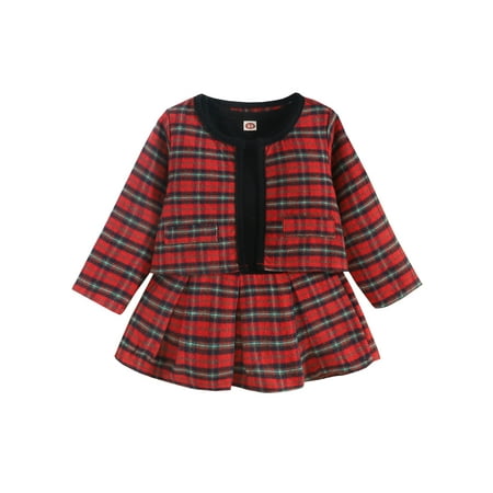 Gupgi Toddler Baby Girl Plaid Skirt Set Long Sleeve Jacket Coat Tops Party Dress Fall Winter Outfit
Gupgi Toddler Baby Girl Plaid Skirt Set Long Sleeve Jacket Coat Tops Party Dress Fall Winter Outfit