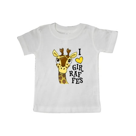Inktastic I love Giraffes Gift Baby Boy or Baby Girl T-Shirt