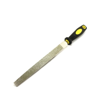 TEMO 10 Inch (25 cm) Long Diamond Coated Flat File Grit 60 Coarse