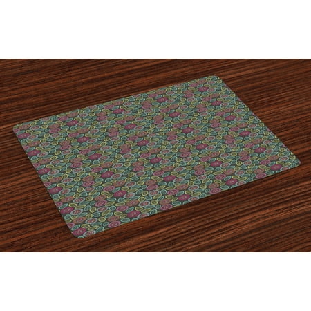 Flower Placemats Set of 4 Hand Drawn Abstract Foliage with Colorful Dots and Blooms Coming of the Spring Theme Washable Fabric Place Mats for Dining Room Kitchen Table Decor Multicolor by Ambesonne
Flower Placemats Set of 4 Hand Drawn Abstract Foliage with Colorful Dots and Blooms Coming of the Spring Theme Washable Fabric Place Mats for Dining Room Kitchen Table Decor Multicolor by Ambesonne