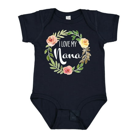 Inktastic I Love My Nana- Flower Circle Gift Baby Boy or Baby Girl Bodysuit