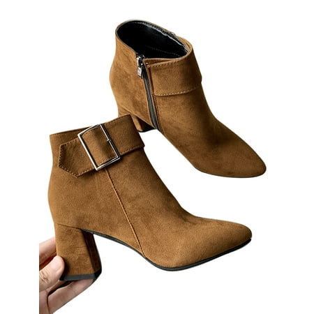 Avamo Ladies Comfort Mid Top Block Heels Bootie Business Ankle Boots Casual Chunky Fall Winter Shoes Dark Brown 5.5
Avamo Ladies Comfort Mid Top Block Heels Bootie Business Ankle Boots Casual Chunky Fall Winter Shoes Dark Brown 5.5