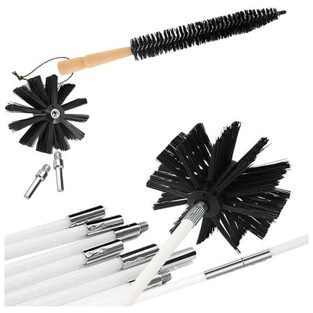 Nylon Chimney Cleaning Brush Chimney Sweeping Tool and Rods Kit