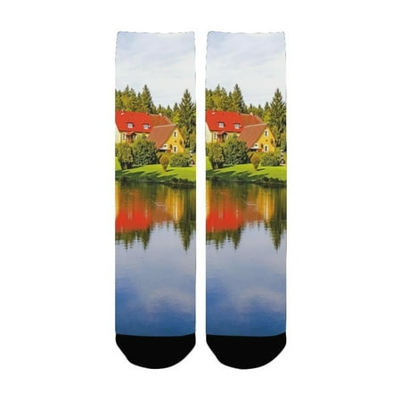 Landscape House in Riverside Water Reflection Trees Outdoors Autumn Season Image Multicolor Women s Custom Socks (Made In USA)
Landscape House in Riverside Water Reflection Trees Outdoors Autumn Season Image Multicolor Women s Custom Socks (Made In USA)