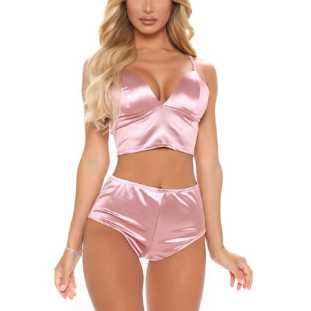 Listenwind Women 2 Piece Lingerie Set Adjustable V-Neck Cami Top with Shorts Sexy Pajama Set
Listenwind Women 2 Piece Lingerie Set Adjustable V-Neck Cami Top with Shorts Sexy Pajama Set