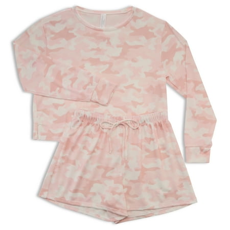 Catherine Malandrino Women s and Women s Plus Long Sleeve French Terry Top and Pajama Short Set 2pc
Catherine Malandrino Women s and Women s Plus Long Sleeve French Terry Top and Pajama Short Set 2pc