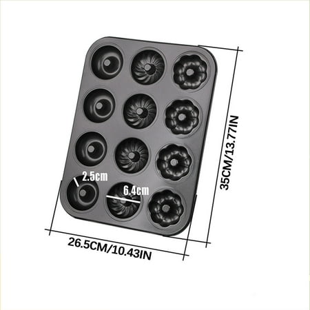 Haykey Baking Pans Doughnutbaking Plate Non Stick 6-9-12 Hole Doughnu Plate With