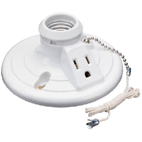 Legrand Pass & Seymour 7090PGCC10 Metal Shell Medium Base Incandescent Lamp Holder with Removable Turn Knob Electriloier 3 Way Switch Pass & Seymour/Legrand Legrand Pass & Seymour 7090PGCC10 Metal Shell Medium Base Incandescent Lamp Holder with Removable Turn Knob Electriloier 3 Way Switch Pass & Seymour/Legrand