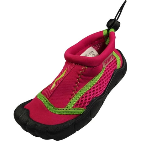 NORTY Toddler Girls Water Shoes Female Lake River Shoes Fuchsia Lime 5