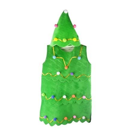 Flannel Christmas Tree Dress-up Hat and Dress Stage Show Costumes Masquerade Cosplay Performance Costume for Boys and Girls Size
Flannel Christmas Tree Dress-up Hat and Dress Stage Show Costumes Masquerade Cosplay Performance Costume for Boys and Girls Size