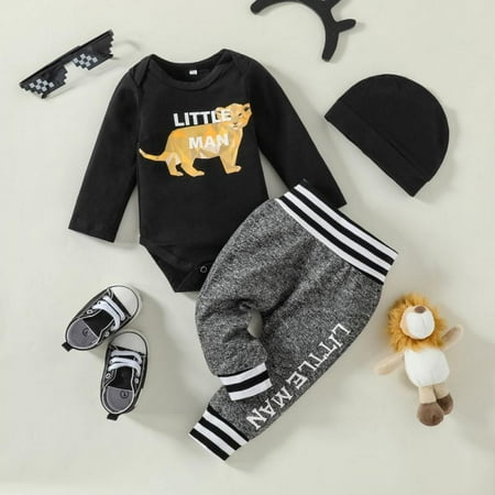SYNPOS Newborn Infant Baby Boy Clothes Long Sleeve Bodysuit Romper Tops + Pants + Hat 3Pc Clothes Set
SYNPOS Newborn Infant Baby Boy Clothes Long Sleeve Bodysuit Romper Tops + Pants + Hat 3Pc Clothes Set