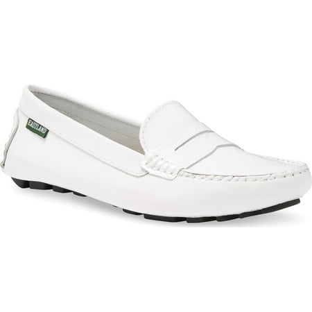 Women s Eastland Patricia Driving Moc White Patent Leather 6.5 M