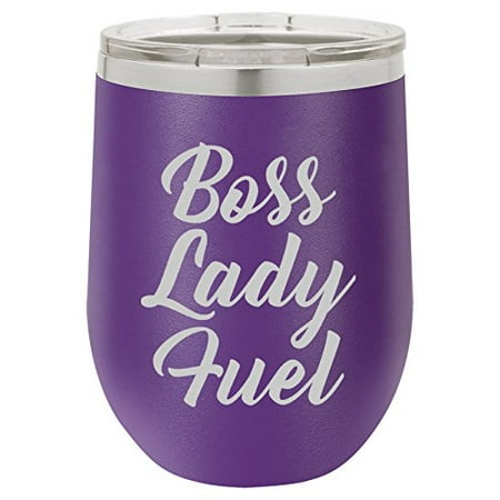 12 oz Double Wall Vacuum Insulated Stainless Steel Stemless Wine Tumbler Glass Coffee Travel Mug With Lid Boss Lady Fuel (Purple)
12 oz Double Wall Vacuum Insulated Stainless Steel Stemless Wine Tumbler Glass Coffee Travel Mug With Lid Boss Lady Fuel (Purple)