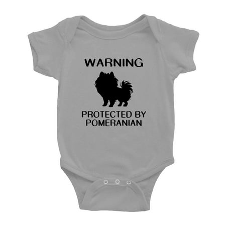 Warning: Protected by A Pomeranian Dog Funny Baby Rompers Bodysuit (Gray 6-12 Months)
Warning: Protected by A Pomeranian Dog Funny Baby Rompers Bodysuit (Gray 6-12 Months)