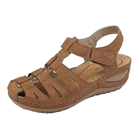 Sandals Womens Gladiator Roman Style Large Size Hook Loop Solid Comfort Wedge Shoes
Sandals Womens Gladiator Roman Style Large Size Hook Loop Solid Comfort Wedge Shoes