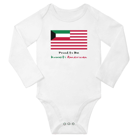 Proud to be Kuwaiti American Baby Long Slevve Romper Bodysuit (White 18-24 Months)
Proud to be Kuwaiti American Baby Long Slevve Romper Bodysuit (White 18-24 Months)