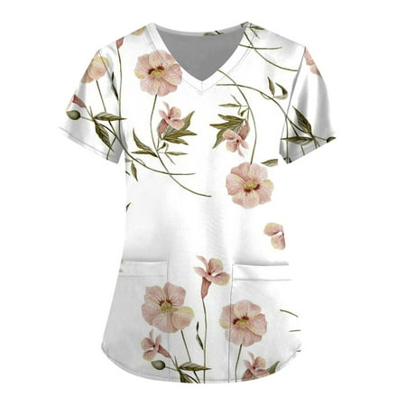 Yubatuo Independence Day Women Plus Size Scrubs Top with Pockets V-Neck Short Sleeve Printed Work Blouse for Women White XL
Yubatuo Independence Day Women Plus Size Scrubs Top with Pockets V-Neck Short Sleeve Printed Work Blouse for Women White XL