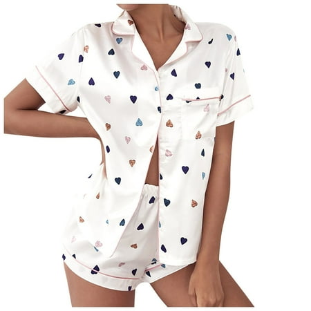Qcmgmg 2 Pack Tops Shorts Set Nightgown Love Print Pjs Sleepwear Sexy Pajamas Set for Women
Qcmgmg 2 Pack Tops Shorts Set Nightgown Love Print Pjs Sleepwear Sexy Pajamas Set for Women