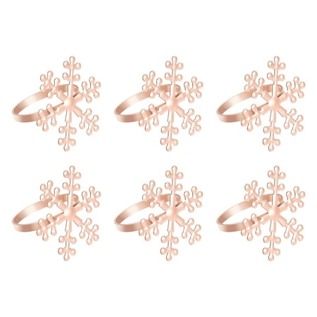 Amosfun 6 Pcs Christmas Snowflake Shaped Napkin Rings Party Dinning Table Setting Decoration (Rose Gold)
Amosfun 6 Pcs Christmas Snowflake Shaped Napkin Rings Party Dinning Table Setting Decoration (Rose Gold)