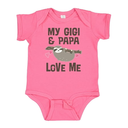 Inktastic My Gigi and Papa Love Me Outfit Gift Baby Girl Bodysuit
