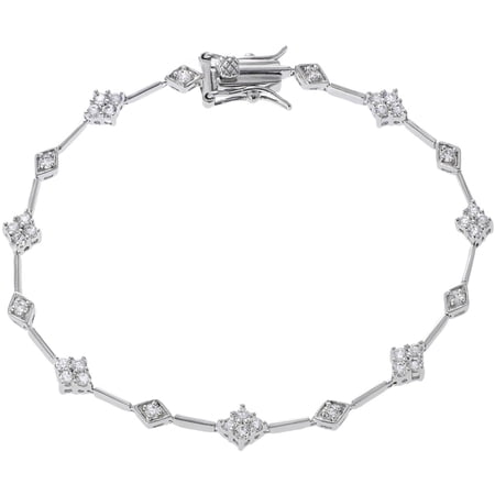 Brinley Co. Women's CZ Sterling Silver Tennis Bracelet, 7