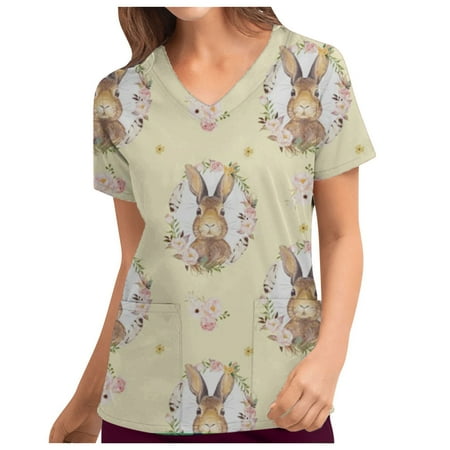 lulshou Women s Scrubs Top with Pocket Womens Nursing Scrub Tops Uniform Working Clothing Short Sleeve Tops Print V Neck Workwear Blouse Easter Day Short Sleeve Tops Summer Clearance
lulshou Women s Scrubs Top with Pocket Womens Nursing Scrub Tops Uniform Working Clothing Short Sleeve Tops Print V Neck Workwear Blouse Easter Day Short Sleeve Tops Summer Clearance