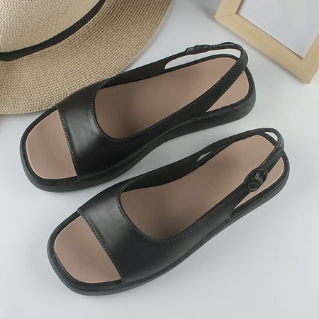 LIANGP Women s Sandals Summer New Outerwear Sandals Square Toe Women s Fashion Solid Color Open Toe Casual Flat Back Sandals Women s Shoes Women s Shoes Black Size 6
LIANGP Women s Sandals Summer New Outerwear Sandals Square Toe Women s Fashion Solid Color Open Toe Casual Flat Back Sandals Women s Shoes Women s Shoes Black Size 6