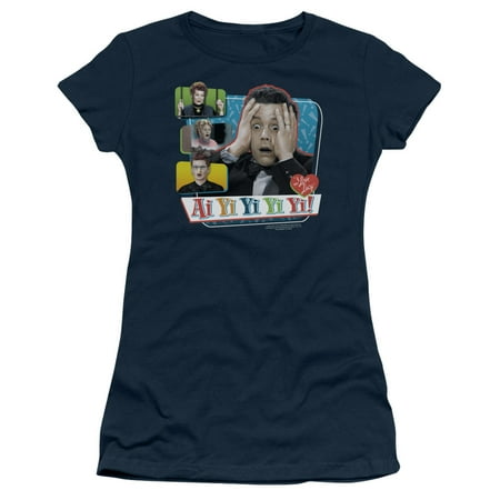 I Love Lucy - Ai Yi Yi Yi Yi - Juniors Teen Girls Cap Sleeve Shirt - Large