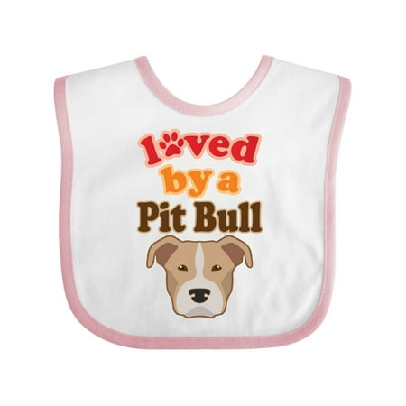 Inktastic Pit Bull Terrier Dog Lover Gift Baby Boy or Baby Girl Bib