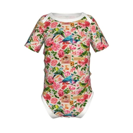 Yiaed Watercolor Birds Print Infant Climbing Short Sleeve Onesie One-Piece Baby Bodysuit Clothes 0-12 Months -3 Months 
Yiaed Watercolor Birds Print Infant Climbing Short Sleeve Onesie One-Piece Baby Bodysuit Clothes 0-12 Months -3 Months