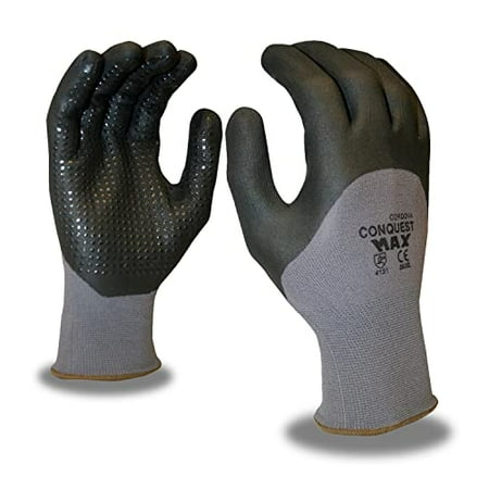 12-Pack of Cordova 6920M Conquest Max Work Gloves Premium Gray Nylon/Spandex Shell Black 3/4 Foam Nitrile/Pu Coating Black Nitrile Dots Medium
12-Pack of Cordova 6920M Conquest Max Work Gloves Premium Gray Nylon/Spandex Shell Black 3/4 Foam Nitrile/Pu Coating Black Nitrile Dots Medium