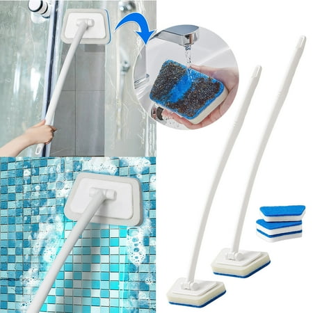 Summer Clearance! Dvkptbk Removable Bathtub Brush Multifunctional Wall Tile Brush Window Glass Sponge Cleaning Brush Long Handle Decontamination Floor Brush 2pcs(With Three Brush Heads)
Summer Clearance! Dvkptbk Removable Bathtub Brush Multifunctional Wall Tile Brush Window Glass Sponge Cleaning Brush Long Handle Decontamination Floor Brush 2pcs(With Three Brush Heads)
