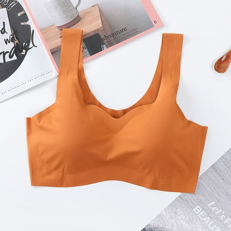 Womens Seamless Wireless Bras Padded Bralette Yoga Running Sports Crop Tops Vest
