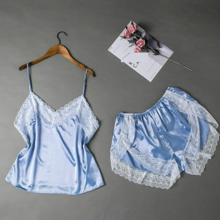 Homadles Lingerie for Women- Sleepwear Slim Fit Sexy Halter 2 Piece Lingerie Sets Sky Blue M
Homadles Lingerie for Women- Sleepwear Slim Fit Sexy Halter 2 Piece Lingerie Sets Sky Blue M