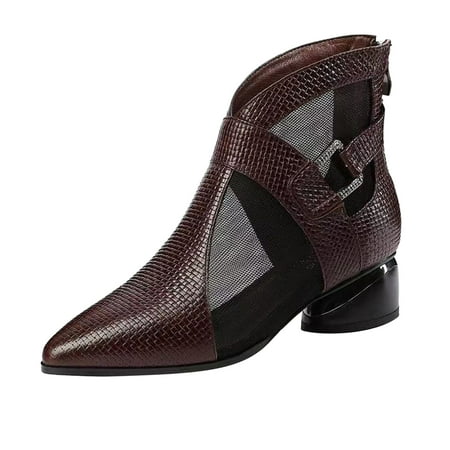EUHDSSDE Ladies Mesh Breathable Cool Boots Back Zipper Chunky Heel Pointed Toe Boots
EUHDSSDE Ladies Mesh Breathable Cool Boots Back Zipper Chunky Heel Pointed Toe Boots