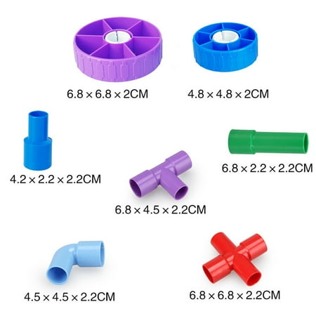 40Pcs Pipe & Joint Educational Building and Construction Building Toys