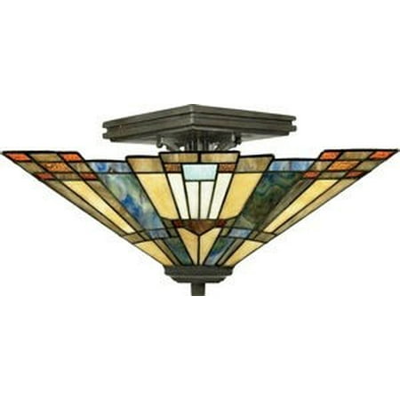 2 Light Small Semi Flush Mount Tiffany Mission Style Ceiling Light Bailey Street Home 71-Bel-619944
2 Light Small Semi Flush Mount Tiffany Mission Style Ceiling Light Bailey Street Home 71-Bel-619944