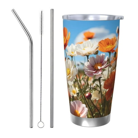 Cauagu Vibrant Field Of Blossoms Pattern 20oz Tumbler Stainless Steel Vacuum Insulated Tumbler with Lid Insulated Coffee Mug Thermal Cup with Splash Proof Sliding Lid-Straw Three-piece Set
Cauagu Vibrant Field Of Blossoms Pattern 20oz Tumbler Stainless Steel Vacuum Insulated Tumbler with Lid Insulated Coffee Mug Thermal Cup with Splash Proof Sliding Lid-Straw Three-piece Set