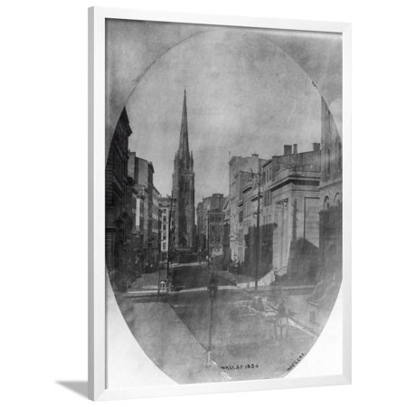 Wall Street Looking toward Broadway in New York Framed Print Wall Art