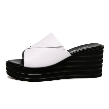 Women‘s Platform Wedge Slippers Solid Color Open Toe Non-slip Slides Shoes Casual Outdoor Sandals
Women‘s Platform Wedge Slippers Solid Color Open Toe Non-slip Slides Shoes Casual Outdoor Sandals