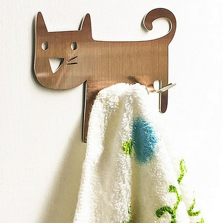 XM Culture Kitchen Bathroom Stainless Steel Cat-Shaped Back Adhesive Wall Hook Keys Hanger
XM Culture Kitchen Bathroom Stainless Steel Cat-Shaped Back Adhesive Wall Hook Keys Hanger