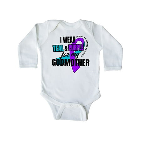 Inktastic Suicide Prevention I Wear Teal and Purple for My Godmother Gift Baby Boy or Baby Girl Long Sleeve Bodysuit
Inktastic Suicide Prevention I Wear Teal and Purple for My Godmother Gift Baby Boy or Baby Girl Long Sleeve Bodysuit