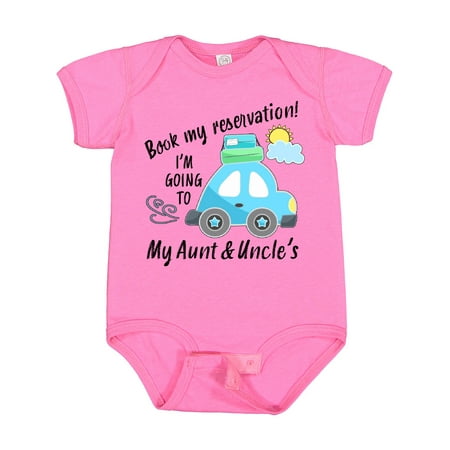 Inktastic Book My Reservation! I m Going to My Aunt and Uncle s Gift Baby Boy or Baby Girl Bodysuit
Inktastic Book My Reservation! I m Going to My Aunt and Uncle s Gift Baby Boy or Baby Girl Bodysuit