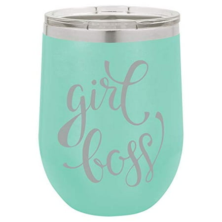 12 oz Double Wall Vacuum Insulated Stainless Steel Stemless Wine Tumbler Glass Coffee Travel Mug With Lid Girl Boss (Teal)
12 oz Double Wall Vacuum Insulated Stainless Steel Stemless Wine Tumbler Glass Coffee Travel Mug With Lid Girl Boss (Teal)