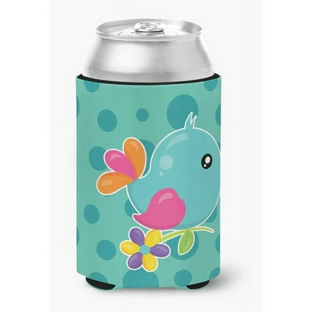 Bird on Teal Polkadots Can or Bottle Hugger